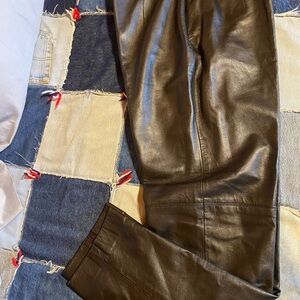 Josephine Chaus Black Leather Leggings